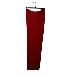 Iman: Pull On Wide Leg Knit Pants, Size 2XT, Dark Red